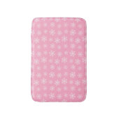 Pink Snowflake Bath Mat Badematte (Vorderseite Vertikal)