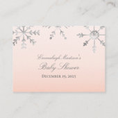 Pink Snowflake Books für Baby Showgame Begleitkarte (Rückseite)