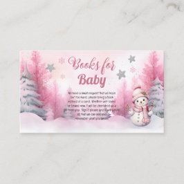Pink Snowflake Girl Babydusche Bücher für Baby Begleitkarte