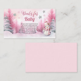 Pink Snowflake Girl Babydusche Bücher für Baby Begleitkarte