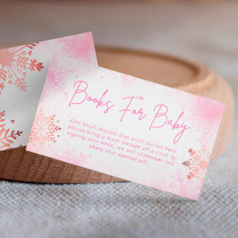 Pink Snowflake Girl Books for Baby Shooting Begleitkarte