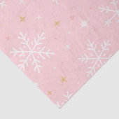 Pink Snowflake & Gold Sparkle Christmas Seidenpapier (Ausschnitt)