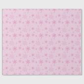 Pink Snowflake Holiday Sparkone Geschenkpapier (Flach)
