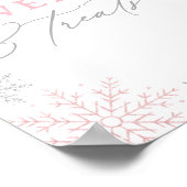 Pink Snowflake Kinderdusche Süßigkeiten und Lecker Poster (Ecke)