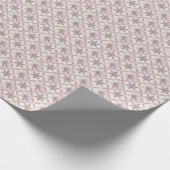 Pink Snowflake Muster Winter Geschenkpapier (Ecke)
