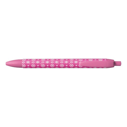 Pink Snowflake Pattern Pen - Niedliches Geschenk f Kugelschreiber (Rückseite)