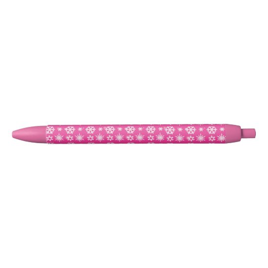 Pink Snowflake Pattern Pen - Niedliches Geschenk f Kugelschreiber (Vorderseite)