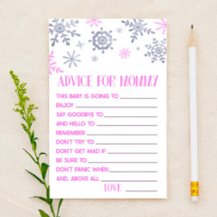 Pink Snowflake Ratgeber Kinderspielaktivitäten Briefpapier