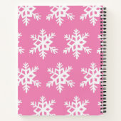 Pink Snowflake SpiralNotebook Notizblock (Rückseite)