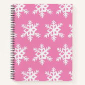 Pink Snowflake SpiralNotebook Notizblock (Vorderseite)