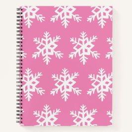 Pink Snowflake SpiralNotebook Notizblock
