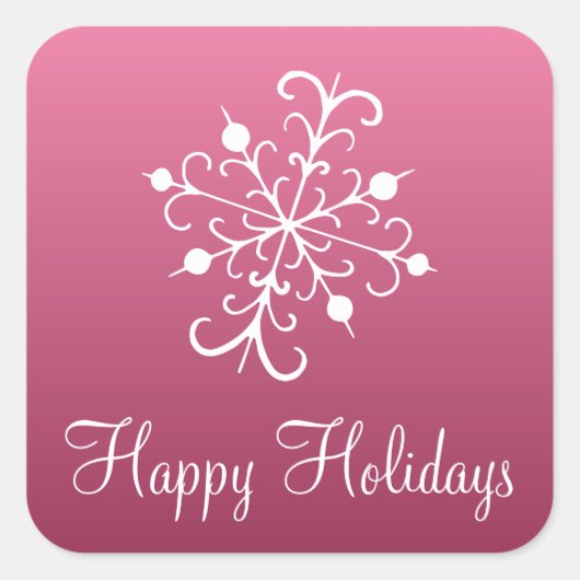 Pink Snowflake Stickers (Vorderseite)