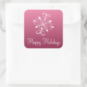 Pink Snowflake Stickers (Tasche)