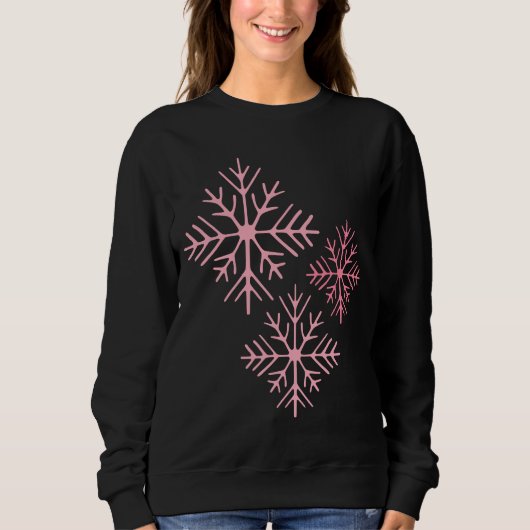 Pink Snowflake Sweatshirt (Vorderseite)