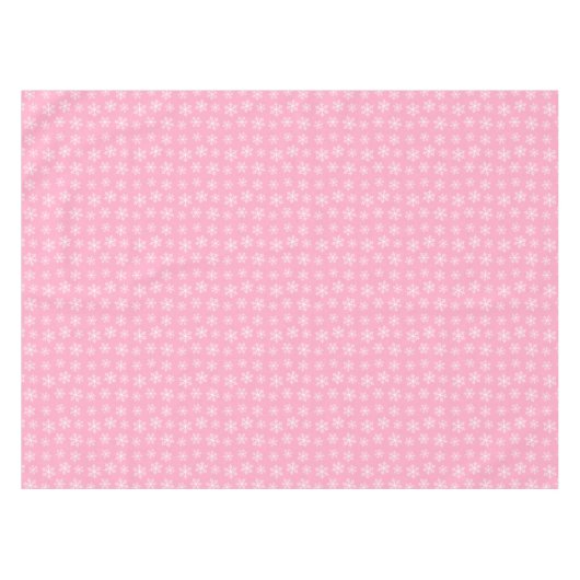 Pink Snowflake Tableclout Tischdecke (Vorderseite (Horizontal))