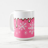 Pink Snowflake Tasse (Vorderseite Links)