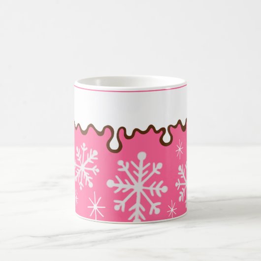 Pink Snowflake Tasse (Mittel)