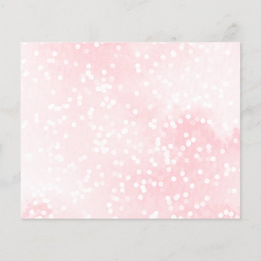 Pink Snowflake Winter Girl Baby Showcard (Rückseite)