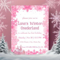 Pink Snowflake Winter Onederland Party