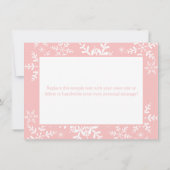 Pink Snowflakes Babydusche Danke (Rückseite)