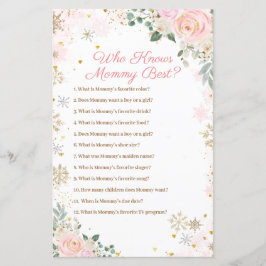 Pink Snowflakes Floral, die Mommy Best Game kennt