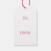 Pink Snowflakes Geschenketiketten Geschenkanhänger (Rückseite)