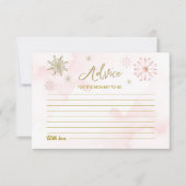 Pink Snowflakes Girl Baby Duschberatung Karten (Vorderseite)