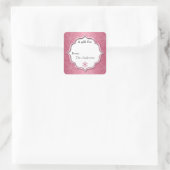 Pink Snowflakes Holiday Geschenk Aufkleber (Tasche)