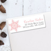 Pink Snowflakes Winter Baby Girl Dusche Adresse