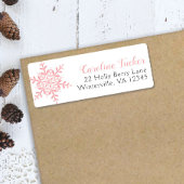 Pink Snowflakes Winter Baby Girl Dusche Adresse