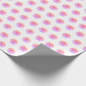 Pink Snowflakes Wrapping Paper Geschenkpapier (Ecke)