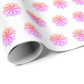 Pink Snowflakes Wrapping Paper Geschenkpapier (Rolleneckpunkt)