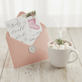 Pink Snowman “Baby It’s Cold Outside” Baby Shower Einladung