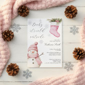 Pink Snowman “Baby It’s Cold Outside” Baby Shower Einladung