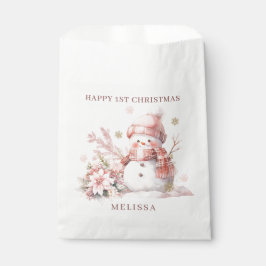 Pink Snowman Girl 1. Weihnachtsfeier Geschenktütchen