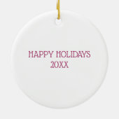 Pink Snowman Keramik Ornament (Hinten)