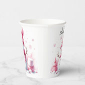 Pink Snowman Marshmallow World Pappbecher (Rechts)