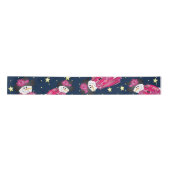 Pink Snowman mit Navy Blue Satinband (Vorderseite)