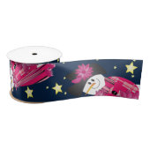 Pink Snowman mit Navy Blue Satinband (Spule)
