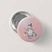 Pink Snowman mit Packet Button (Vorne & Hinten)