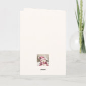 Pink Snowman Vintage Weihnachten Falten Weihnachts (Rückseite)