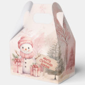 Pink Snowman Weihnachts-Party Boxen Geschenkschachtel (Vorderseite)