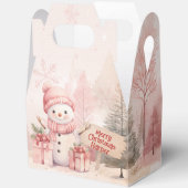 Pink Snowman Weihnachts-Party Boxen Geschenkschachtel (Offen)