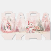 Pink Snowman Weihnachts-Party Boxen Geschenkschachtel (Ungeklappt)
