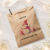 Pink Snowman Winter Wonderland Geschenktütchen (Ausgeschnitten)