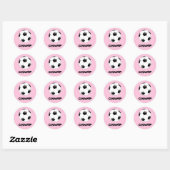 Pink Soccer Champ Stickers (Blatt)