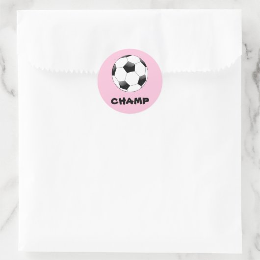 Pink Soccer Champ Stickers (Tasche)