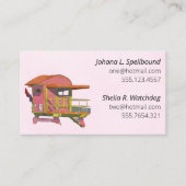 Pink Social calling card-Pink Lifeguard Tower Visitenkarte (Vorderseite)
