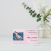 Pink Social calling card-whale Visitenkarte (Stehend Vorderseite)