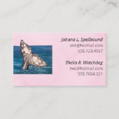Pink Social calling card-whale Visitenkarte (Vorderseite)